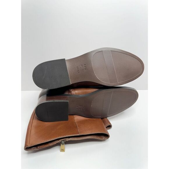 Naturalizer Reid Tall Boots Size 7 Brown Leather Block Heel Cinnamon NEW - Picture 10 of 10